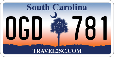 SC license plate OGD781