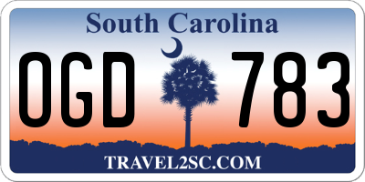SC license plate OGD783