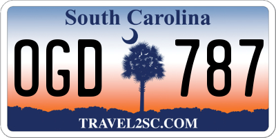 SC license plate OGD787