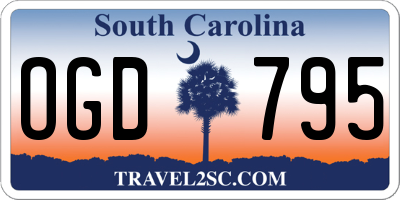 SC license plate OGD795