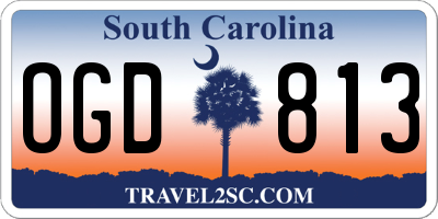 SC license plate OGD813