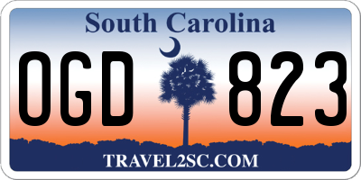SC license plate OGD823