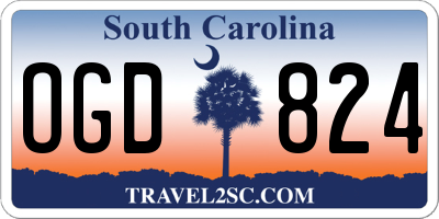SC license plate OGD824