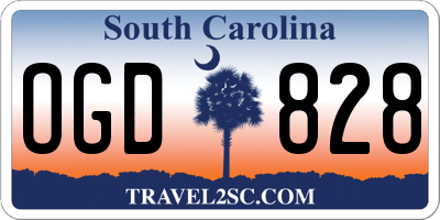 SC license plate OGD828