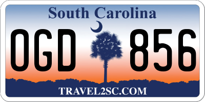 SC license plate OGD856