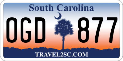 SC license plate OGD877