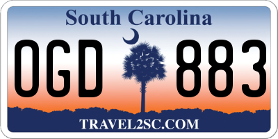 SC license plate OGD883