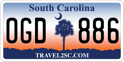 SC license plate OGD886