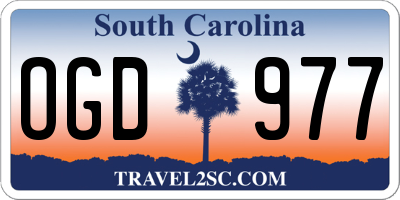 SC license plate OGD977