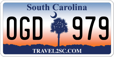 SC license plate OGD979