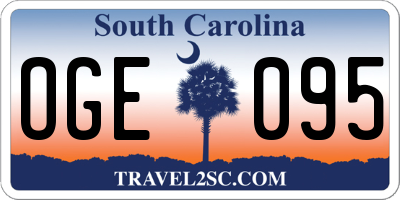 SC license plate OGE095