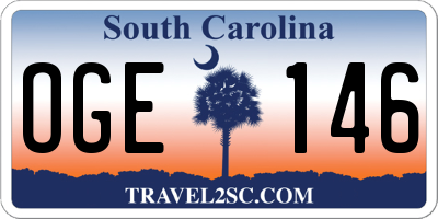 SC license plate OGE146