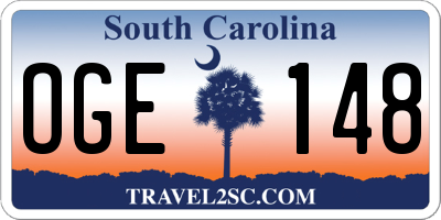 SC license plate OGE148