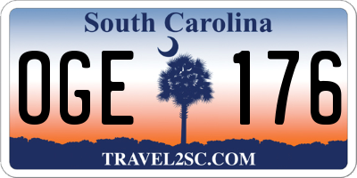 SC license plate OGE176