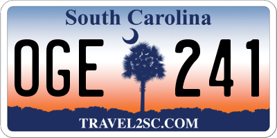 SC license plate OGE241