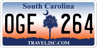 SC license plate OGE264