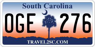 SC license plate OGE276