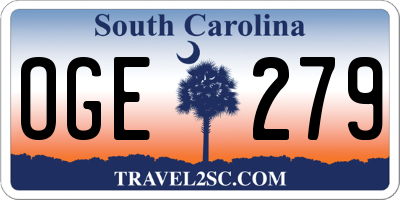 SC license plate OGE279