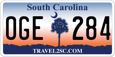 SC license plate OGE284