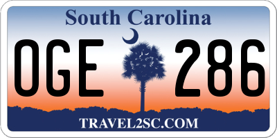 SC license plate OGE286