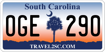 SC license plate OGE290