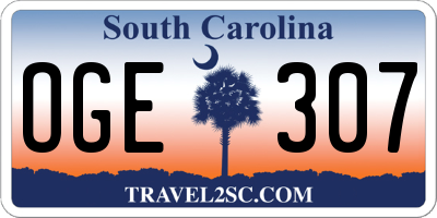 SC license plate OGE307