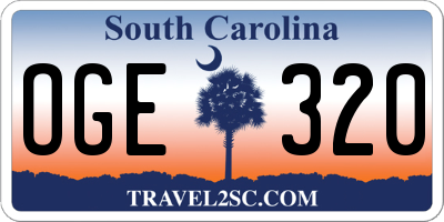 SC license plate OGE320