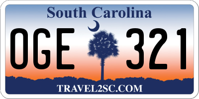 SC license plate OGE321