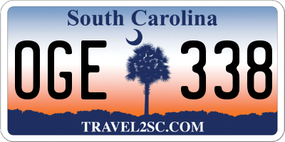 SC license plate OGE338