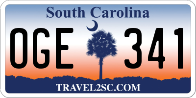 SC license plate OGE341