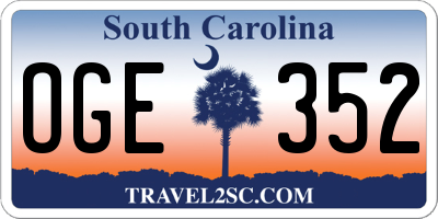 SC license plate OGE352