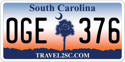 SC license plate OGE376