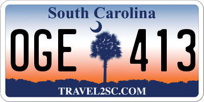 SC license plate OGE413
