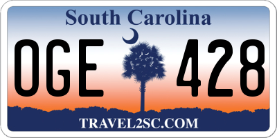SC license plate OGE428