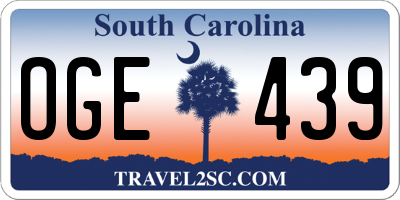 SC license plate OGE439