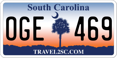 SC license plate OGE469