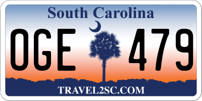 SC license plate OGE479