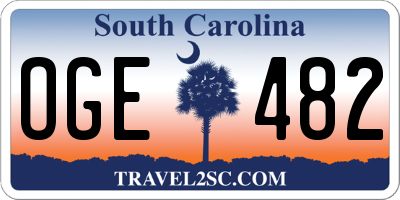 SC license plate OGE482