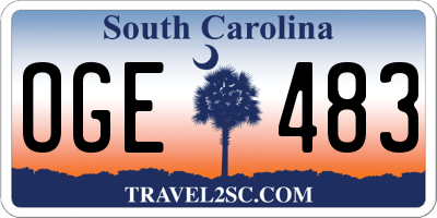 SC license plate OGE483