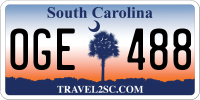 SC license plate OGE488