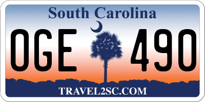 SC license plate OGE490