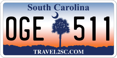 SC license plate OGE511