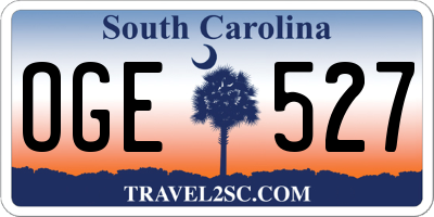 SC license plate OGE527