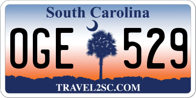 SC license plate OGE529