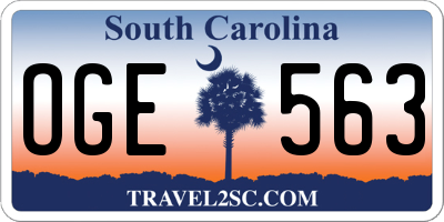 SC license plate OGE563