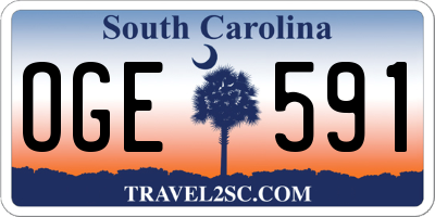 SC license plate OGE591