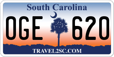 SC license plate OGE620