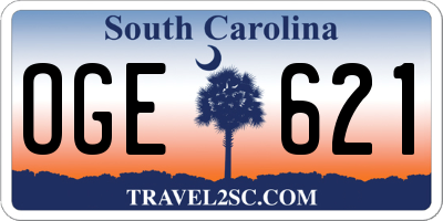 SC license plate OGE621