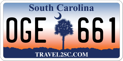 SC license plate OGE661