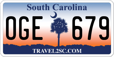 SC license plate OGE679